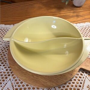MCM Boontin Yellow Melamine Divided Serving Bowl.
